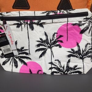 ALOHA Collection Black and Pink Palm Clutch